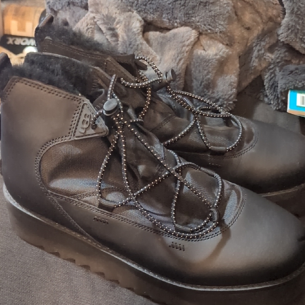 UGG Black Lace-Up Boots